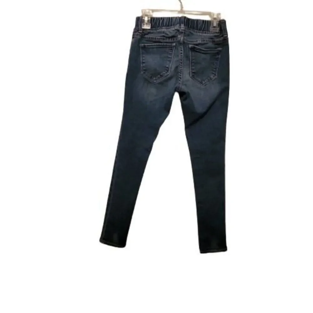 Gap Girls Blue Stretch Pockets Elastic Waist Denim Pull On Jeggings Size 10